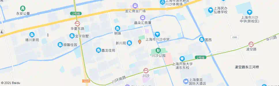上海新川路川沙路_公交站地图_上海公交_妙搜公交查询2025