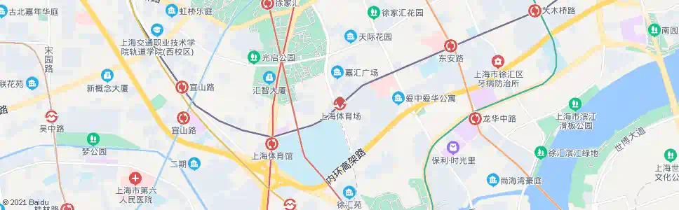 上海上海体育场(下客站)_公交站地图_上海公交_妙搜公交查询2025