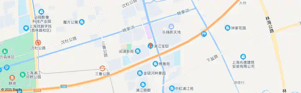 上海浦江宝邸_公交站地图_上海公交_妙搜公交查询2025