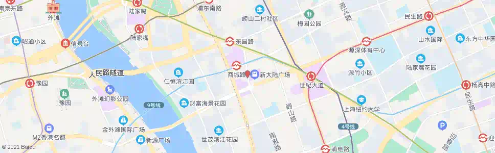 上海南泉北路商城路_公交站地图_上海公交_妙搜公交查询2025