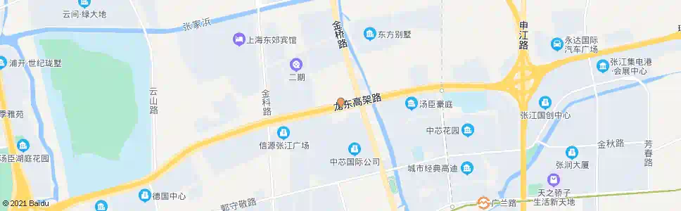 上海龙东大道张江路_公交站地图_上海公交_妙搜公交查询2025