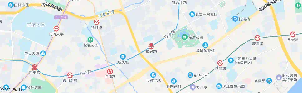 上海控江路黄兴路_公交站地图_上海公交_妙搜公交查询2025