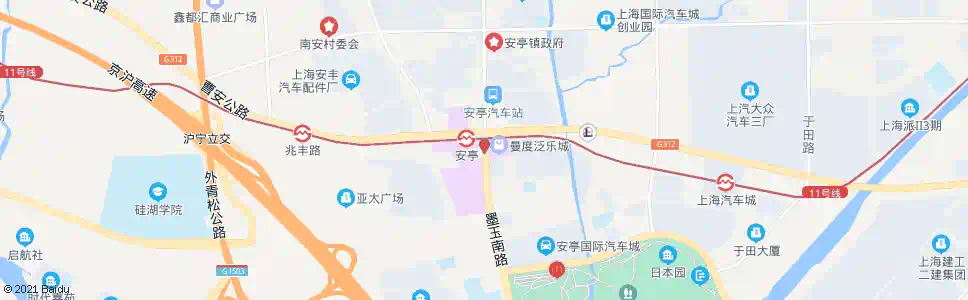上海安亭地铁站_公交站地图_上海公交_妙搜公交查询2025