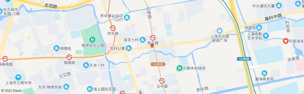 上海高科西路白杨路_公交站地图_上海公交_妙搜公交查询2025