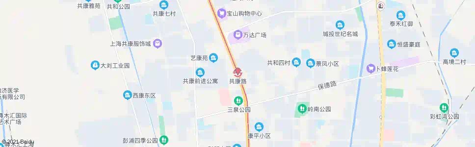 上海共和新路共康路_公交站地图_上海公交_妙搜公交查询2025