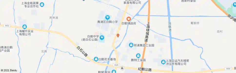 上海外青松公路白鹤卫生院(招呼站)_公交站地图_上海公交_妙搜公交查询2025