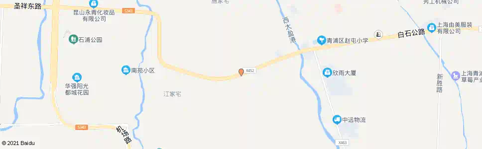 上海白石公路江南村_公交站地图_上海公交_妙搜公交查询2025