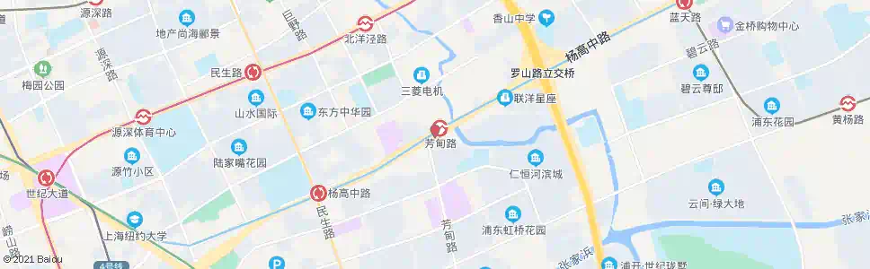 上海杨高中路芳甸路_公交站地图_上海公交_妙搜公交查询2025