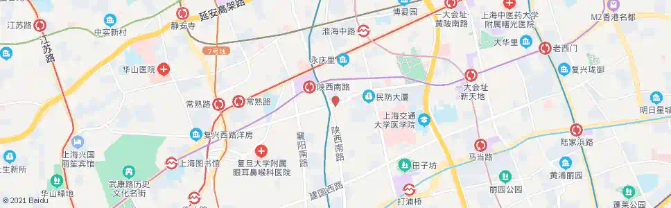 上海复兴中路陕西南路_公交站地图_上海公交_妙搜公交查询2025