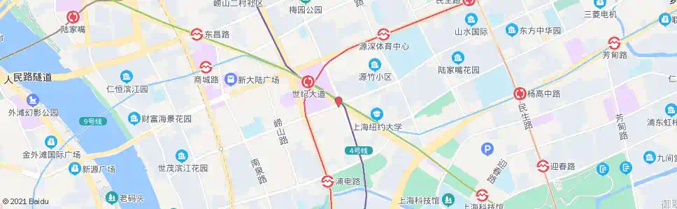 上海福山路世纪大道_公交站地图_上海公交_妙搜公交查询2025