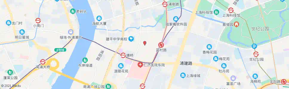 上海蓝村路南泉路_公交站地图_上海公交_妙搜公交查询2025