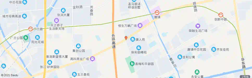 上海高科东路外环路_公交站地图_上海公交_妙搜公交查询2025