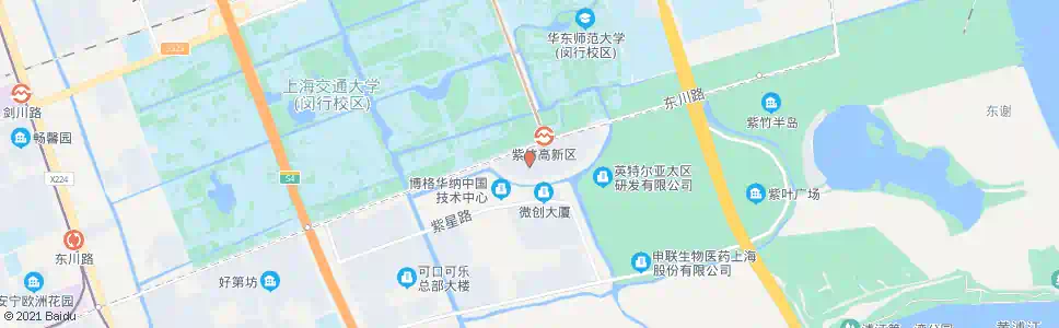 上海紫竹信息科学港_公交站地图_上海公交_妙搜公交查询2025