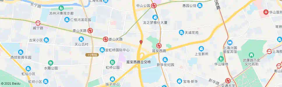 上海天山路中山西路_公交站地图_上海公交_妙搜公交查询2025