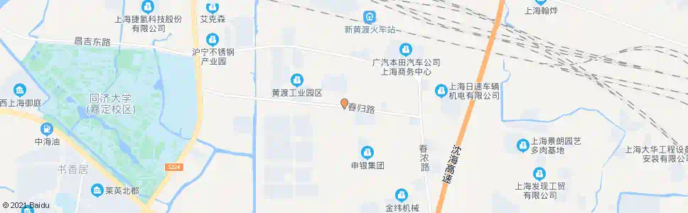 上海春归路星塔路_公交站地图_上海公交_妙搜公交查询2025
