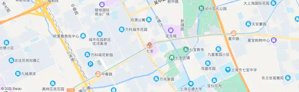 上海七宝站_公交站地图_上海公交_妙搜公交查询2025