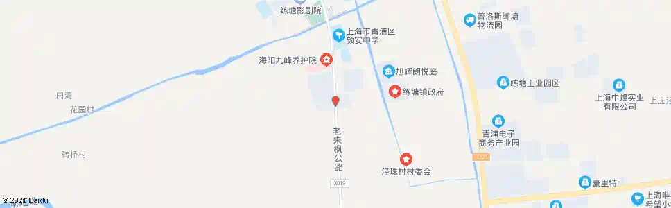 上海老朱枫公路章练塘路_公交站地图_上海公交_妙搜公交查询2025
