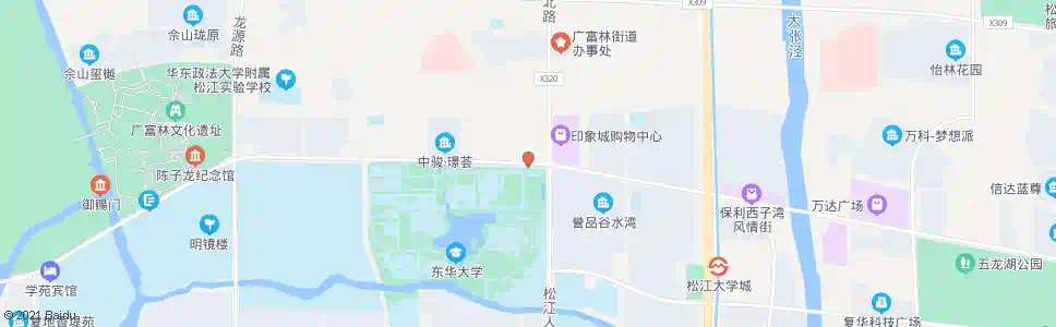 上海广富林路人民北路_公交站地图_上海公交_妙搜公交查询2025