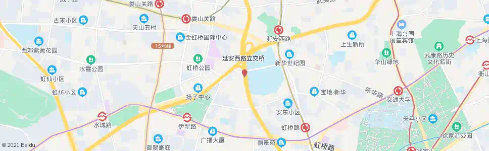 上海中山西路新华路_公交站地图_上海公交_妙搜公交查询2025