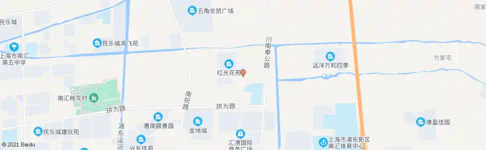 上海红光村委会_公交站地图_上海公交_妙搜公交查询2025