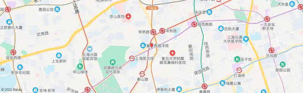 上海乌鲁木齐中路复兴中路_公交站地图_上海公交_妙搜公交查询2025