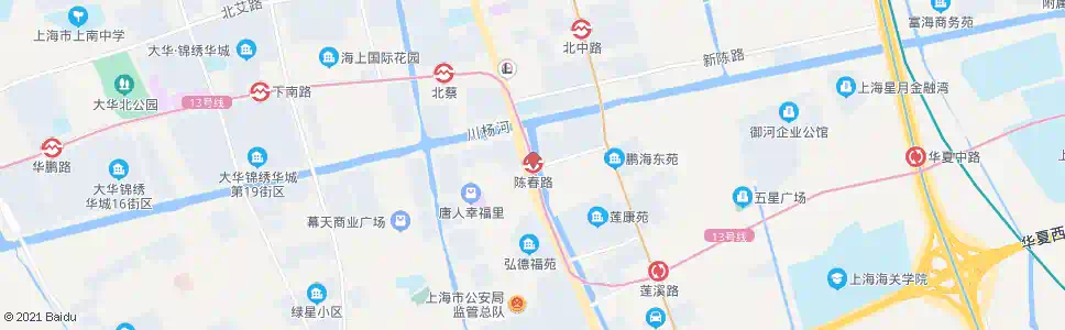 上海九新公路陈春路_公交站地图_上海公交_妙搜公交查询2025