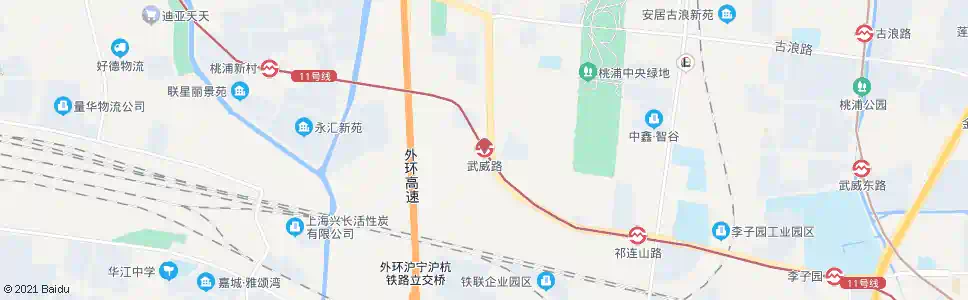 上海武威路站_公交站地图_上海公交_妙搜公交查询2025