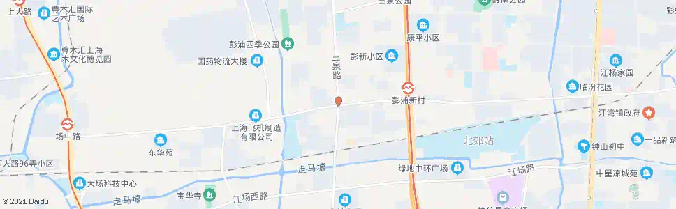 上海三泉路场中路_公交站地图_上海公交_妙搜公交查询2025
