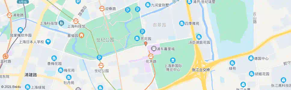 上海芳甸路花木路_公交站地图_上海公交_妙搜公交查询2025
