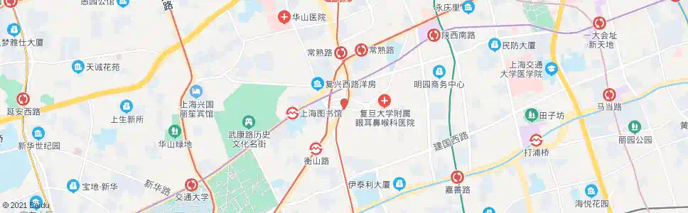 上海衡山路复兴中路_公交站地图_上海公交_妙搜公交查询2025