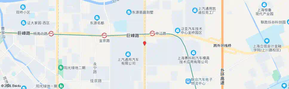 上海巨峰路申江路_公交站地图_上海公交_妙搜公交查询2025