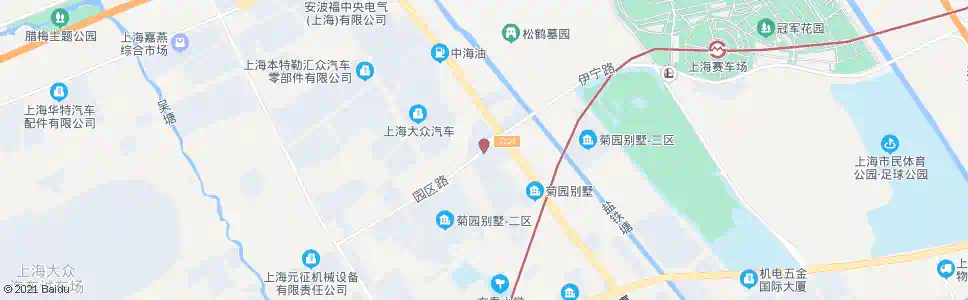 上海园区路嘉松北路_公交站地图_上海公交_妙搜公交查询2025