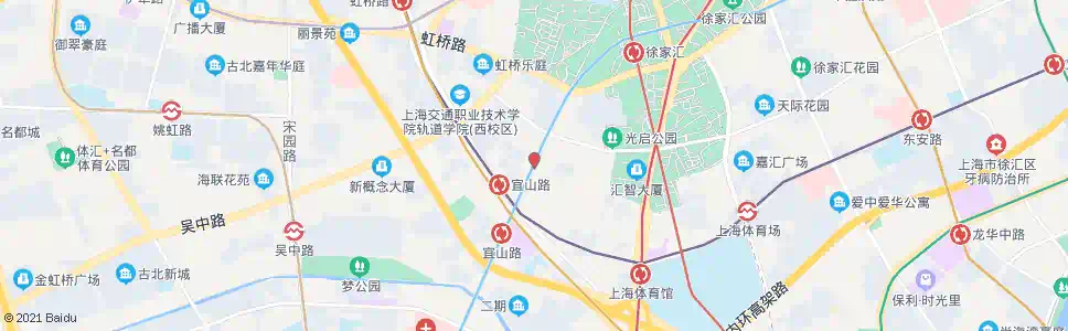 上海宜山路蒲汇塘_公交站地图_上海公交_妙搜公交查询2025