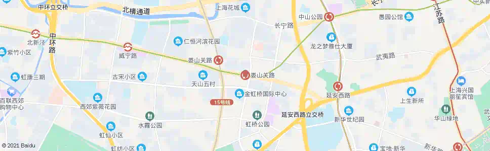 上海长宁路娄山关路_公交站地图_上海公交_妙搜公交查询2025