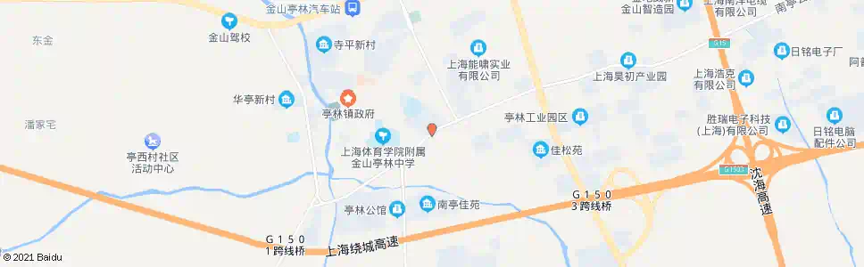 上海南亭公路亭林东街_公交站地图_上海公交_妙搜公交查询2025