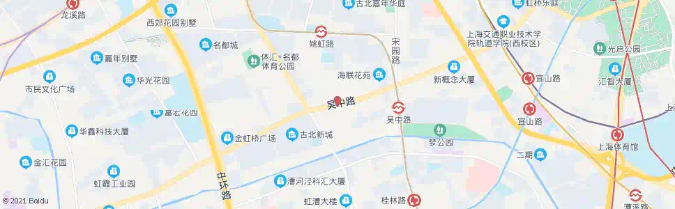 上海吴中路姚虹路_公交站地图_上海公交_妙搜公交查询2025