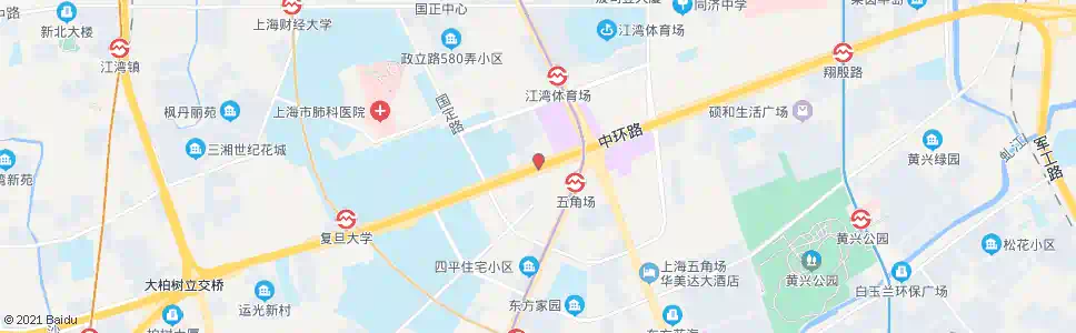 上海五角场(邯郸路)_公交站地图_上海公交_妙搜公交查询2025