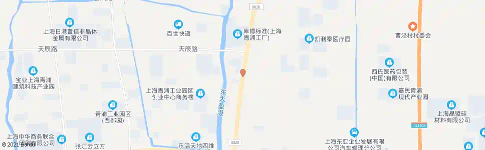 上海外青松公路天一路_公交站地图_上海公交_妙搜公交查询2025
