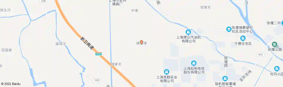 上海横埭村_公交站地图_上海公交_妙搜公交查询2025