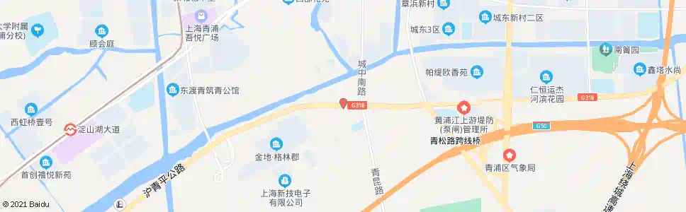 上海沪青平公路城中南路(南门)_公交站地图_上海公交_妙搜公交查询2025