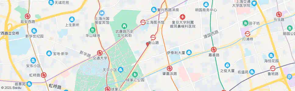 上海衡山路高安路(招呼站)_公交站地图_上海公交_妙搜公交查询2025