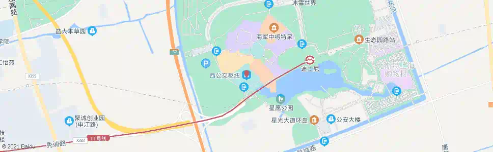 上海迪士尼西公交枢纽_公交站地图_上海公交_妙搜公交查询2025