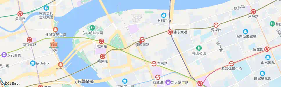 上海陆家嘴东路浦东南路(东方医院)_公交站地图_上海公交_妙搜公交查询2025