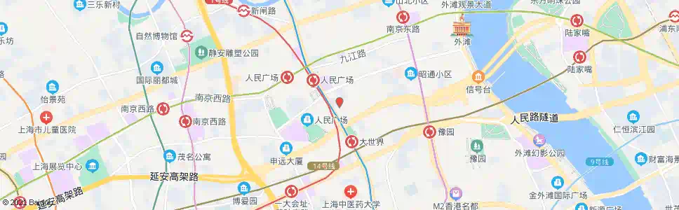 上海工人文化宫_公交站地图_上海公交_妙搜公交查询2025