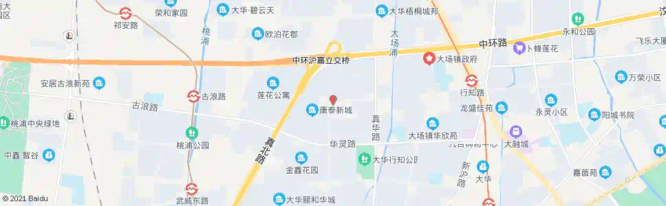 上海大华新村(行知路)_公交站地图_上海公交_妙搜公交查询2025