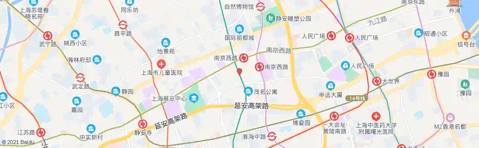 上海铜仁路南京西路_公交站地图_上海公交_妙搜公交查询2025