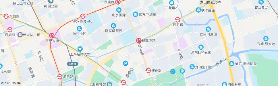 上海杨高中路站_公交站地图_上海公交_妙搜公交查询2025