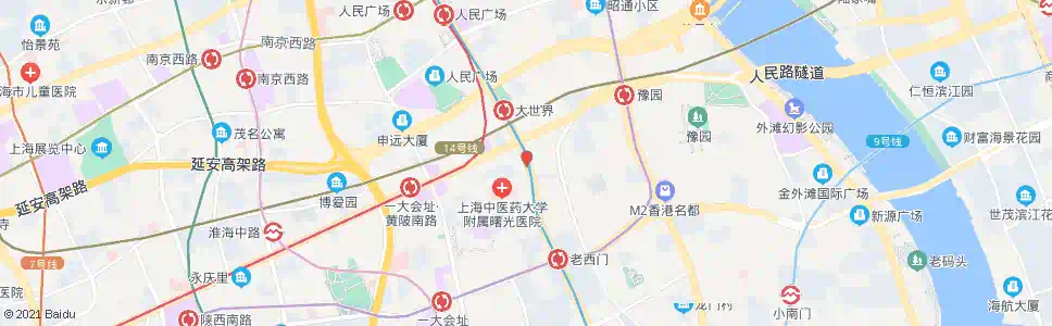 上海淮海东路西藏南路_公交站地图_上海公交_妙搜公交查询2025