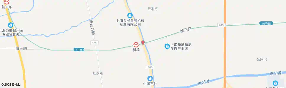 上海申江南路航三公路_公交站地图_上海公交_妙搜公交查询2025