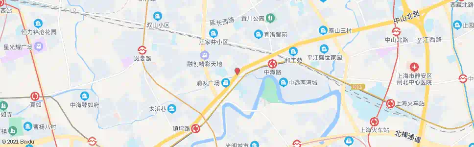 上海中山北路铁路街_公交站地图_上海公交_妙搜公交查询2025